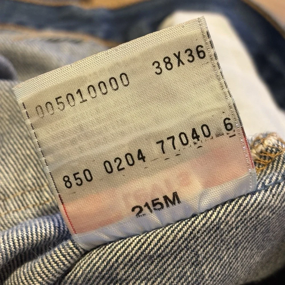 VTG Levis 501 XX Jeans Mens 38x36 Fits 35x32 Blue Cotton Denim Button Fly Faded